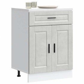 Mueble bajo de cocina porto gris cemento madera